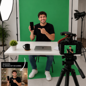 Fondo Chroma Key Green Screen Pantalla Verde PVC MATE