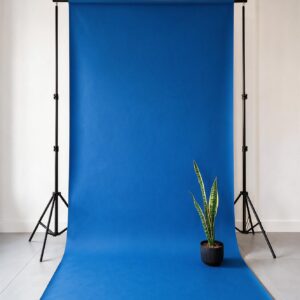 Fondo Fotográfico Azul Francia PVC SIN BRILLO para Foto, Video y Estudio Profesional