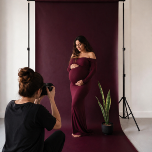 Fondo Fotográfico Bordó PVC SIN BRILLO para Foto, Video y Estudio Profesional